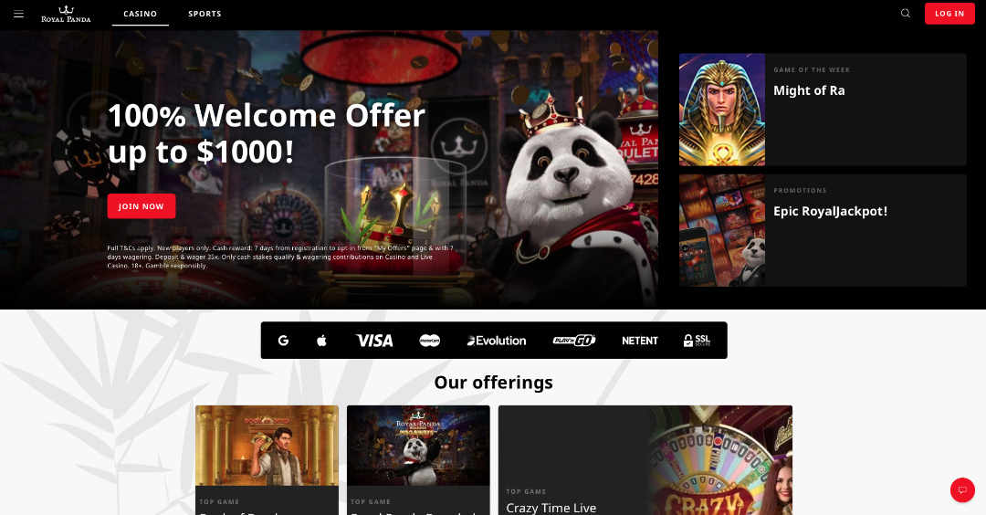 Welcome Bonus Royal Panda