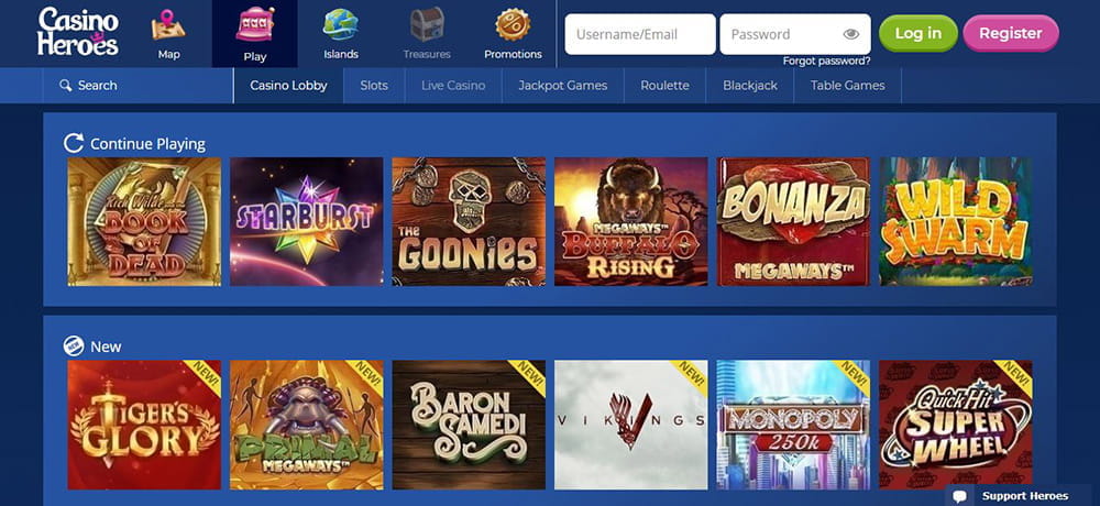 Casino Heroes Games