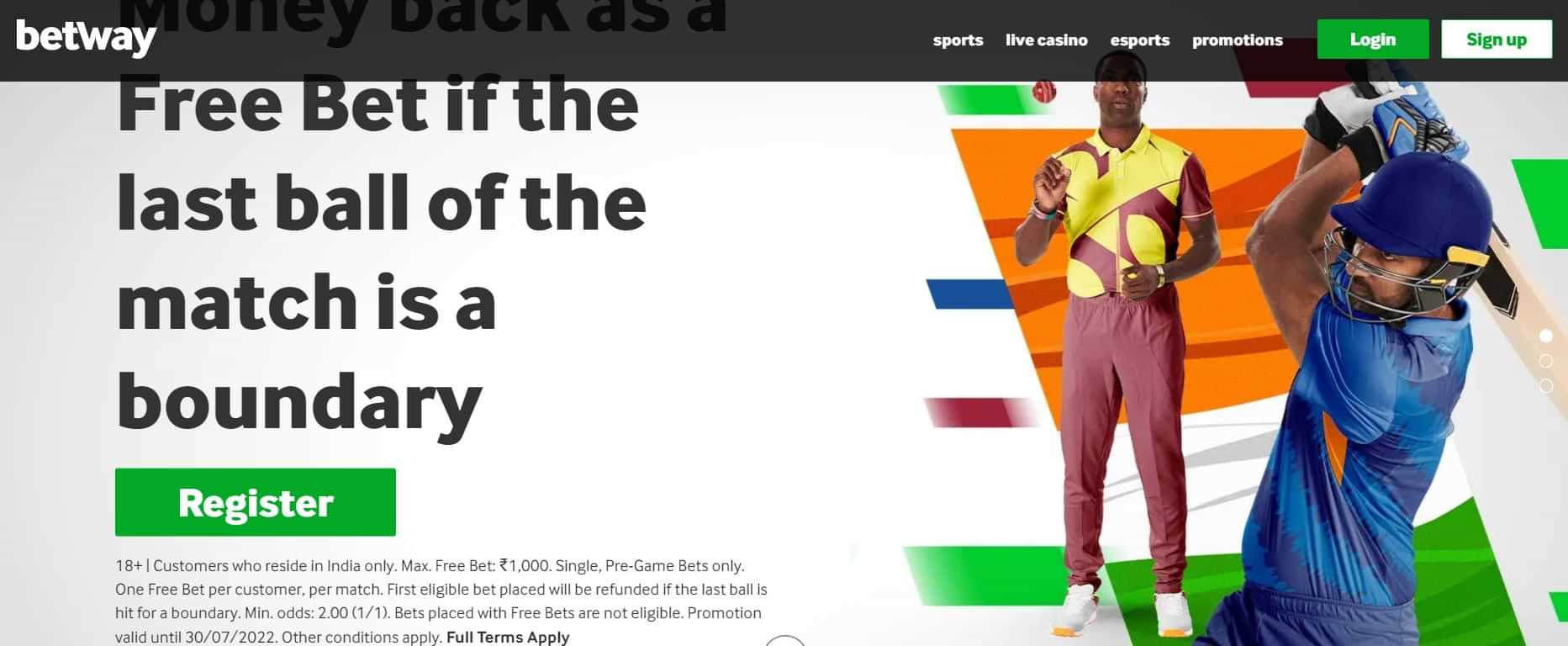 betway welcome bonus