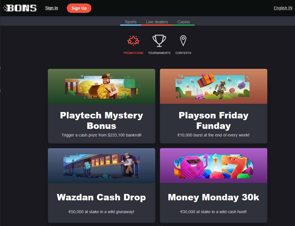 Bons casino bonus